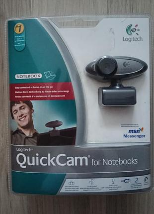 Ретро-вебкамера logitech quiccam for notebooks в фирменной блистерной упаковке.
