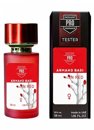 Женский парфюм armand basi in red тестер pro 58 мл - свежий цветочно-древесный аромат (22212)