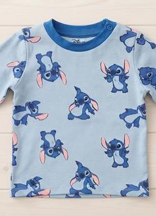 Детский лонгслиф disney (stitch) для малышей, 6-9 месяцев / 74 см