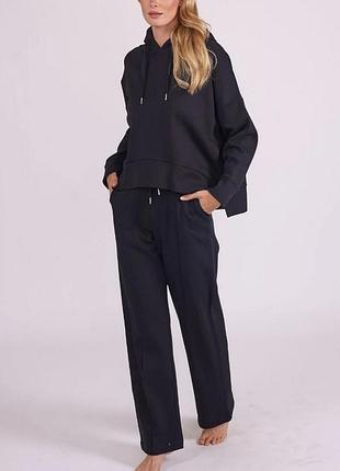 Спортивный костюм cyberjammies lounge 5789-5790 худи и штаны из хлопка и модала xl черный (5051877688308)