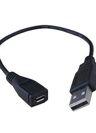 Переходник usb - папа на micro usb - мама black