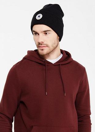 Унісекс  шапка біні converse chuck taylor all star beanie (чорна)