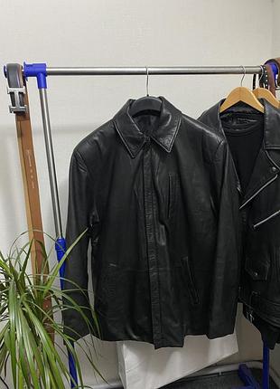 Шкіряна вінтажна куртка metrics real leather ретро шкіра бомбер кожа 3