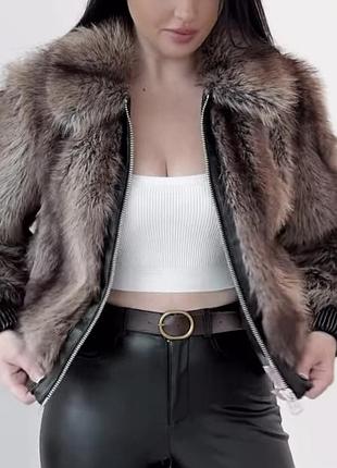 Жіноча шуба denim co зі штучного хутра, коротка
