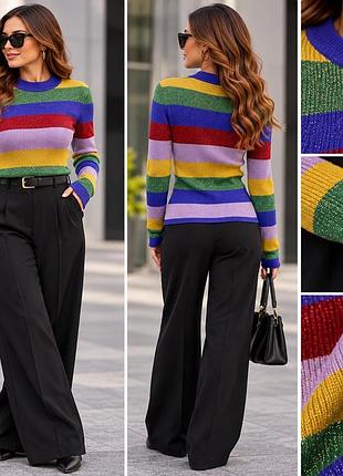🔥 ефектний брендовий светр zara з люрексом!