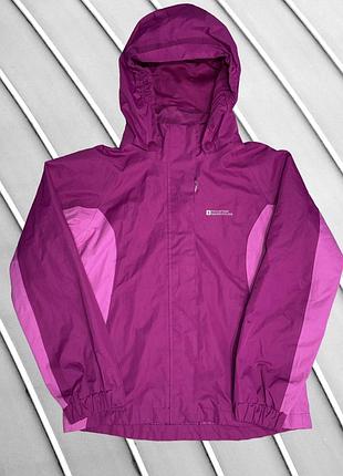 Для дівчинки куртка mountain warehouse 9-10 років 134-140 см рожева водонепроникна вітрозахисна з капюшоном кишенями демісезонна верхній одяг