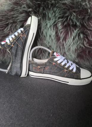 Джинсовые серые низкие кеды lee cooper размер 37