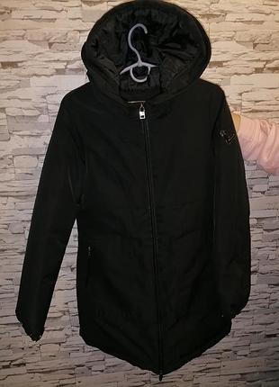 Жіночий пуховик prada чорний. розмір 44 - 46