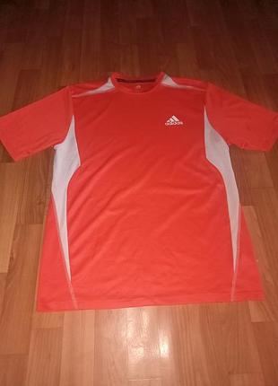 Чоловіча спортивна футболка adidas climalite помаранчева розмір m