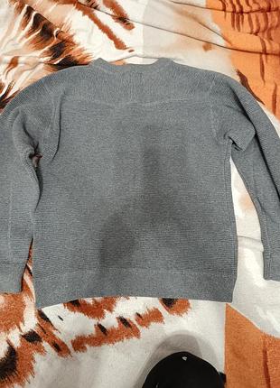 Светр zara сірий у смужку 2