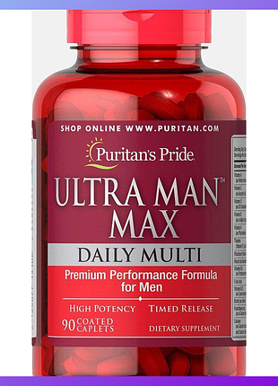 Витамины для мужчин мультивитаминный комплекс puritan's pride ultra man max 90 капсуловидных таблеток