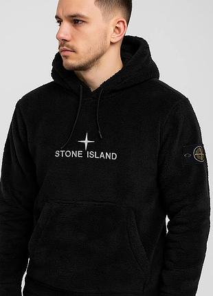 Худи мешка stone island, качество премиум, кофта кенгуру с капюшоном