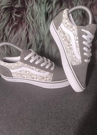 Низкие серые замшевые кеды ванс vans размер 37