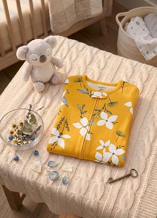 Сліп чоловічок картерс 1-piece pear 100% snug fit cotton footie pjs на дівчинку 2т