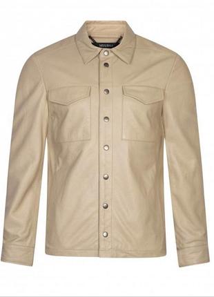 Мужская кожаная куртка muubaa london vidar leather overshirt