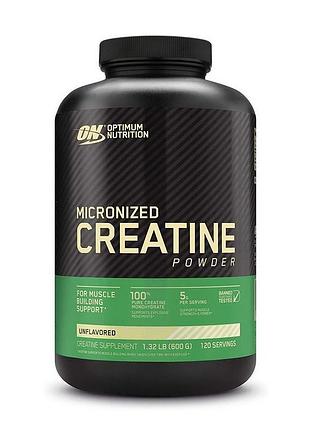 Креатин моногидрат микронизированный порошок для набора массы optimum nutrition micronized creatine powder 600 г без вкуса