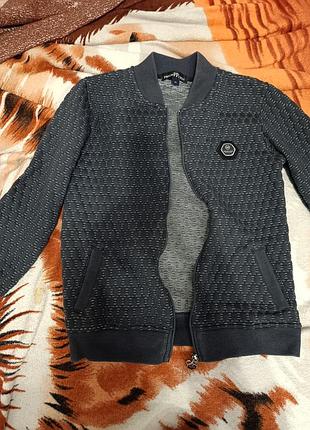 Кофта підліткова philipp plein сіра