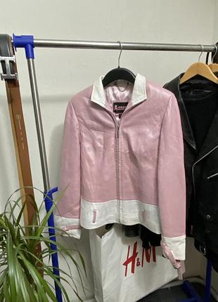 Шкіряний вінтажний бомбер akce collection real leathers куртка ретро шкіра бомбер кожа 3
