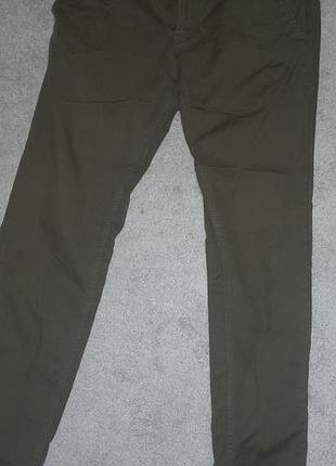 Чоловічі штани чинос scotch & soda slim fit оливкові (w32 / l32)