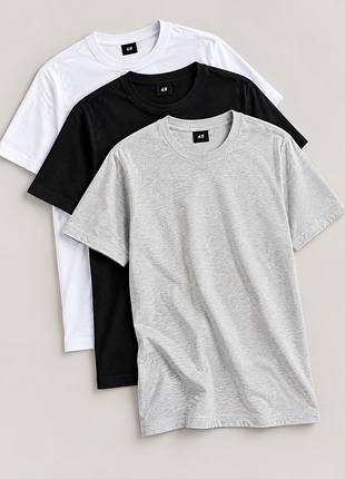 Набор из 3-х футболок h&amp;m / футболка мужская regular fit | оригинал | m, l, xl