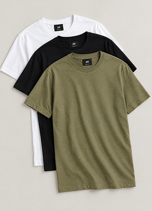 Набор из 3-х футболок h&amp;m / футболки regular fit | оригинал | m, l, xl