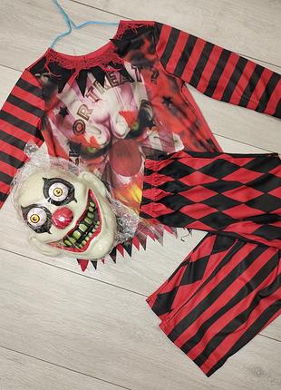 Костюм клоуна моторошний  клоун вбивця хелловін halloween