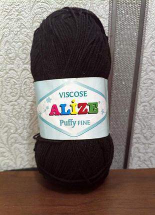 Пряжа (нити для вязки) alize puffy fine viscose (No 60), 100г, 440m, вискоза / 99005