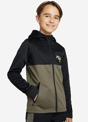 Толстовка для хлопчиків fila boys' зелена/чорна 134-140 см
