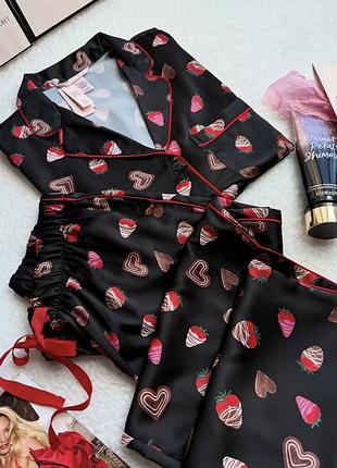 Піжама сатинова зі штанами victoria’s secret оригінал