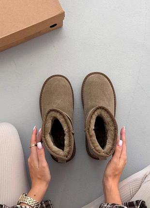 Жіночі уггі ugg classic mini mokko suede🤎 3