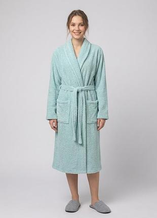 Теплый длинный мягкий халат m/l ог 110см