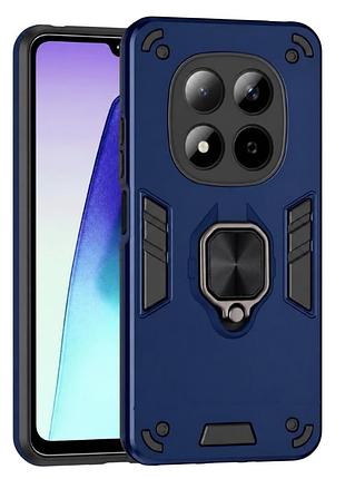 Чехол fiji defence для xiaomi redmi note 15 pro 5g противоударный бампер с кольцом подставкой dark blue