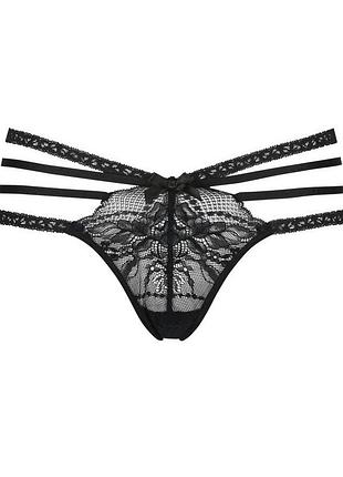 Чорні трусики стрінги hunkemöller, розмір s 4