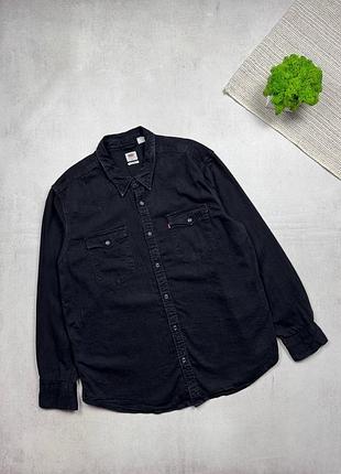 Джинсова сорочка чоловіча чорна levis оригінал преміальна