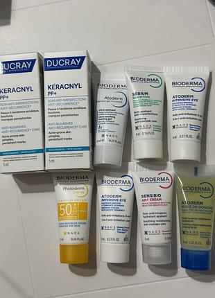Bioderma: atoderm, sebium, sensibio, ducray keracnyl