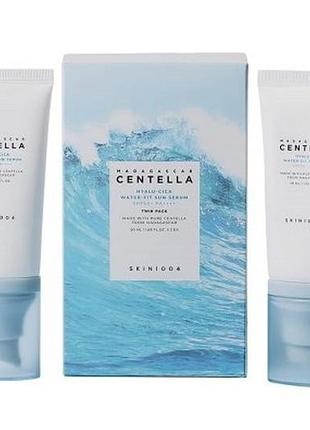 Набір сонцезахисних сироваток для обличчя skin 1004 madagascar centella hyalu-cica water-fit sun serum twin pack