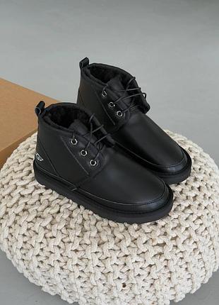 Стильні уггі ugg neumel “leather black” 🖤 2