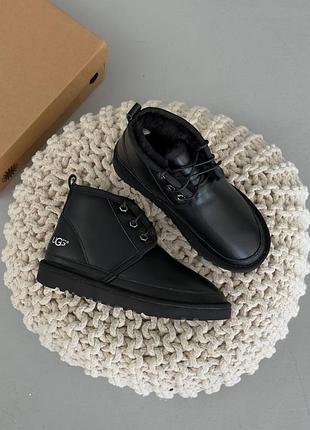 Стильні уггі ugg neumel “leather black” 🖤