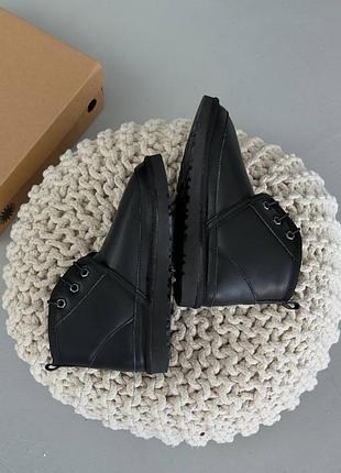 Стильні уггі ugg neumel “leather black” 🖤 4