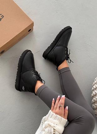 Стильні уггі ugg neumel “leather black” 🖤 7