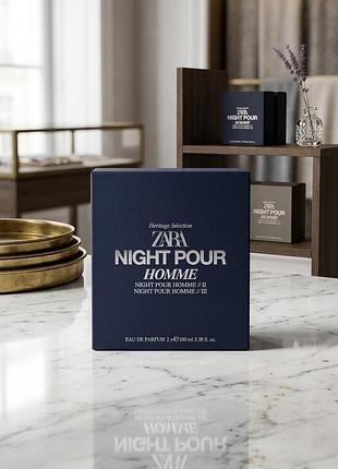 Оригінальний чоловічий набір night pour homme ii + iii (2х100 мл) — набір парфумів