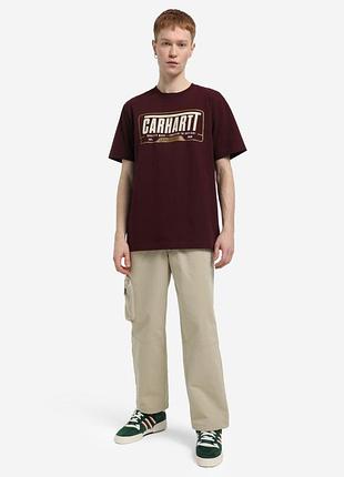 Оригінальна футболка carhartt relaxed fit heavyweight graphic t-shirt burgundy