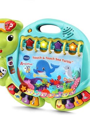 Интерактивная развивающая черепаха vtech touch and teach sea turtle interactive learning book оригинал