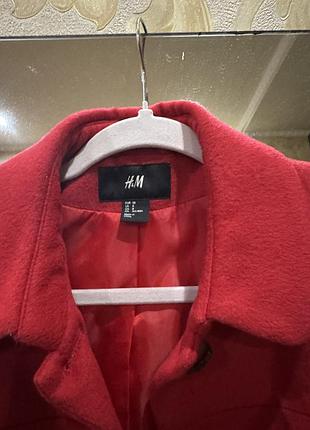 Пальто жіноче h&m червоне