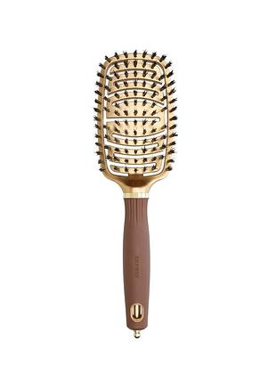 Щетка для волос olivia garden expert care flex boar bristles gold&brown (id2070)