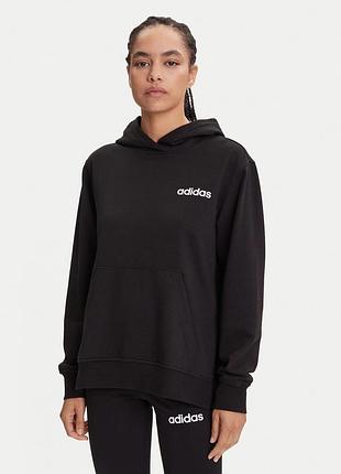Жіноче худі adidas на флісі чорний regular fit