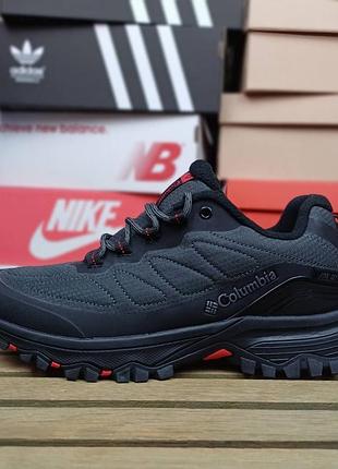 ❄️ кросівки columbia gore tex grey red сірі з червоним