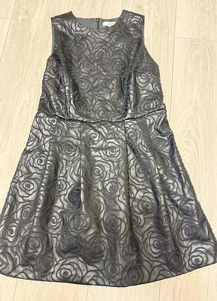 Коктейльна мінісукня m&s екошкіра троянди