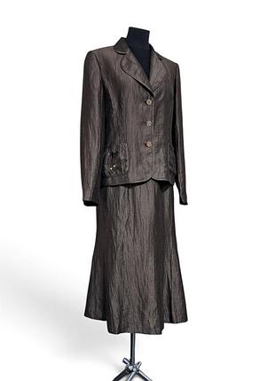 Коричневий костюм gerry weber (піджак + спідниця)