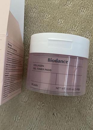 Тонер-пади з колагеном biodance collagen gel toner pads 60 шт.